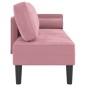 vidaXL Chaiselongue mit Kissen Rosa Samt vidaXL Chaiselongue mit Kissen Rosa Samt