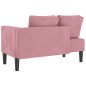 vidaXL Chaiselongue mit Kissen Rosa Samt vidaXL Chaiselongue mit Kissen Rosa Samt