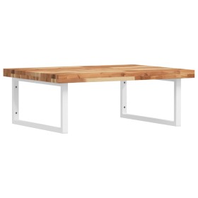 vidaXL Waschbeckenregal Wandmontage Stahl und Akazienholz