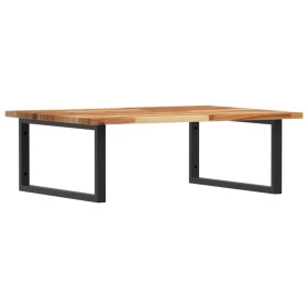vidaXL Waschbeckenregal Wandmontage Stahl und Akazienholz