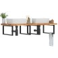 vidaXL Waschbeckenregal Wandmontage Stahl und Akazienholz vidaXL Waschbeckenregal Wandmontage Stahl und Akazienholz
