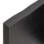 Tischplatte Dunkelgrau 120x60x4 cm Massivholz Eiche Behandelt Tischplatte Dunkelgrau 120x60x4 cm Massivholz Eiche Behandelt