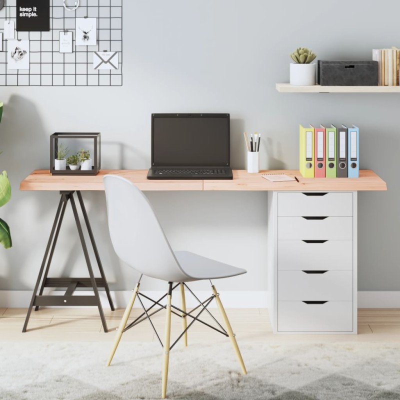 Tischplatte 160x60x4 cm Massivholz Eiche Unbehandelt Tischplatte 160x60x4 cm Massivholz Eiche Unbehandelt