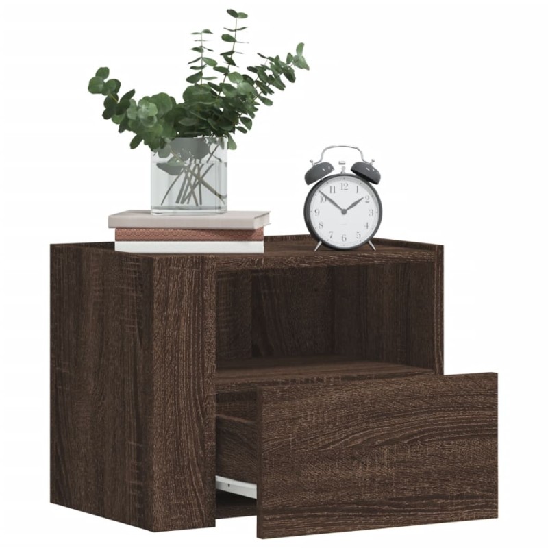 vidaXL Wand-Nachttische 2 Stk. Braun Eichen-Optik 45x30x35 cm vidaXL Wand-Nachttische 2 Stk. Braun Eichen-Optik 45x30x35 cm