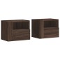 vidaXL Wand-Nachttische 2 Stk. Braun Eichen-Optik 45x30x35 cm vidaXL Wand-Nachttische 2 Stk. Braun Eichen-Optik 45x30x35 cm