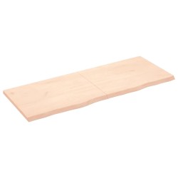 Tischplatte 160x60x4 cm Massivholz Eiche Unbehandelt