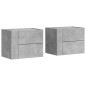 vidaXL Wand-Nachttische 2 Stk. Betongrau 45x30x35 cm vidaXL Wand-Nachttische 2 Stk. Betongrau 45x30x35 cm