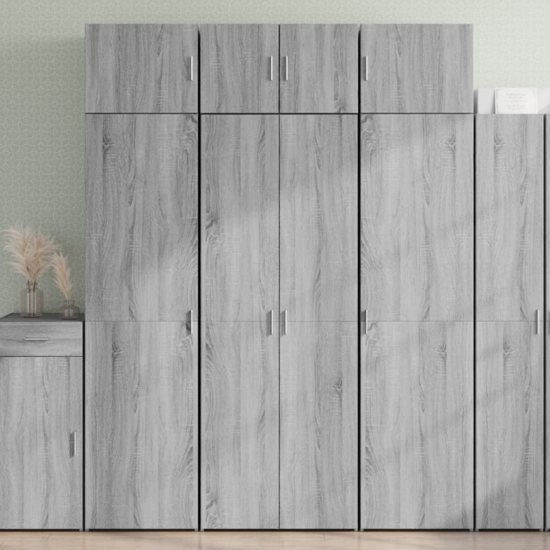 vidaXL Highboard Grau Sonoma 70x42,5x185 cm Holzwerkstoff vidaXL Highboard Grau Sonoma 70x42,5x185 cm Holzwerkstoff