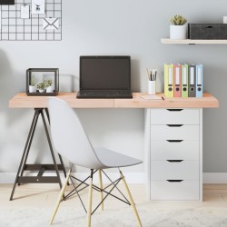 Tischplatte 140x40x6 cm Massivholz Eiche Unbehandelt