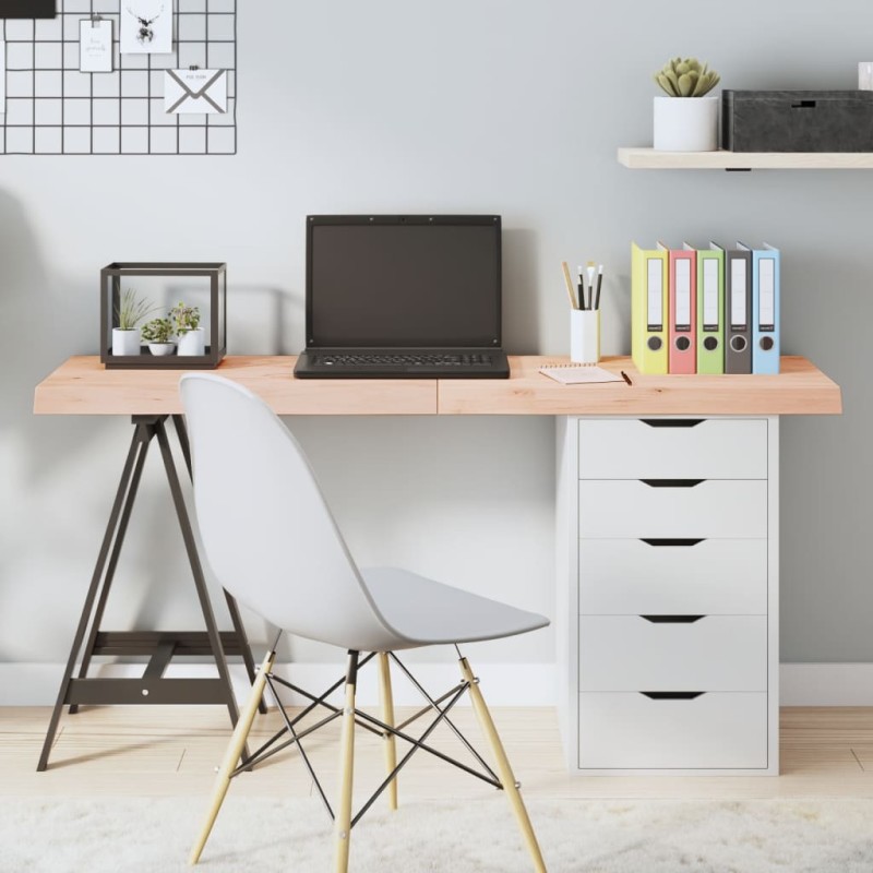 Tischplatte 140x40x6 cm Massivholz Eiche Unbehandelt Tischplatte 140x40x6 cm Massivholz Eiche Unbehandelt