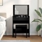 vidaXL Schminktisch mit Hocker Schwarz 60x40x113,5 cm vidaXL Schminktisch mit Hocker Schwarz 60x40x113,5 cm