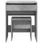vidaXL Schminktisch mit Hocker Betongrau 60x40x113,5 cm vidaXL Schminktisch mit Hocker Betongrau 60x40x113,5 cm