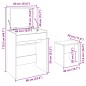 vidaXL Schminktisch mit Hocker Betongrau 60x40x113,5 cm vidaXL Schminktisch mit Hocker Betongrau 60x40x113,5 cm