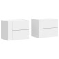 vidaXL Wand-Nachttische 2 Stk. Weiß 45x30x35 cm vidaXL Wand-Nachttische 2 Stk. Weiß 45x30x35 cm