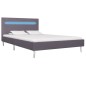 Bettgestell mit LED Grau Stoff 120 x 200 cm Bettgestell mit LED Grau Stoff 120 x 200 cm