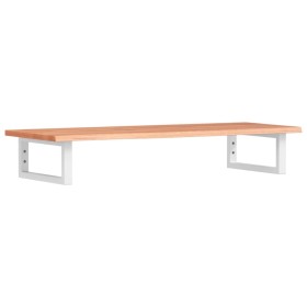 vidaXL Waschtischplatte mit Halterung Stahl und Massivholz Eiche