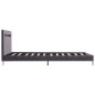 Bettgestell mit LED Grau Stoff 120 x 200 cm Bettgestell mit LED Grau Stoff 120 x 200 cm