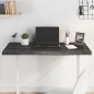 Tischplatte Dunkelgrau 100x40x4 cm Massivholz Eiche Behandelt Tischplatte Dunkelgrau 100x40x4 cm Massivholz Eiche Behandelt