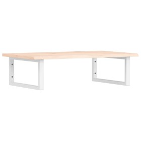 vidaXL Waschtischplatte mit Halterung Stahl und Massivholz Eiche