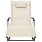 Sonnenliege Textilene Creme und Grau Sonnenliege Textilene Creme und Grau