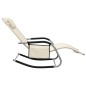 Sonnenliege Textilene Creme und Grau Sonnenliege Textilene Creme und Grau