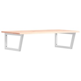 vidaXL Waschtischplatte mit Halterung Stahl und Massivholz Eiche