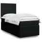 vidaXL Boxspringbett mit Matratze Schwarz 90x190 cm Stoff vidaXL Boxspringbett mit Matratze Schwarz 90x190 cm Stoff