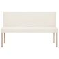 Sitzbank 139,5 cm Cremeweiß Kunstleder Sitzbank 139,5 cm Cremeweiß Kunstleder