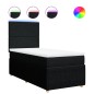vidaXL Boxspringbett mit Matratze Schwarz 90x190 cm Stoff vidaXL Boxspringbett mit Matratze Schwarz 90x190 cm Stoff