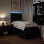 vidaXL Boxspringbett mit Matratze Schwarz 90x190 cm Stoff vidaXL Boxspringbett mit Matratze Schwarz 90x190 cm Stoff