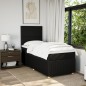 vidaXL Boxspringbett mit Matratze Schwarz 90x190 cm Stoff vidaXL Boxspringbett mit Matratze Schwarz 90x190 cm Stoff