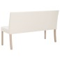 Sitzbank 139,5 cm Cremeweiß Kunstleder Sitzbank 139,5 cm Cremeweiß Kunstleder
