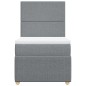 vidaXL Boxspringbett mit Matratze Hellgrau 90x190 cm Stoff vidaXL Boxspringbett mit Matratze Hellgrau 90x190 cm Stoff