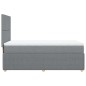 vidaXL Boxspringbett mit Matratze Hellgrau 90x190 cm Stoff vidaXL Boxspringbett mit Matratze Hellgrau 90x190 cm Stoff