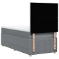 vidaXL Boxspringbett mit Matratze Hellgrau 90x190 cm Stoff vidaXL Boxspringbett mit Matratze Hellgrau 90x190 cm Stoff