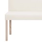 Sitzbank 139,5 cm Cremeweiß Kunstleder Sitzbank 139,5 cm Cremeweiß Kunstleder