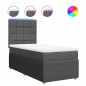 vidaXL Boxspringbett mit Matratze Dunkelgrau 90x190 cm Stoff vidaXL Boxspringbett mit Matratze Dunkelgrau 90x190 cm Stoff