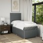 vidaXL Boxspringbett mit Matratze Dunkelgrau 90x190 cm Stoff vidaXL Boxspringbett mit Matratze Dunkelgrau 90x190 cm Stoff