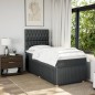 vidaXL Boxspringbett mit Matratze Dunkelgrau 90x190 cm Stoff vidaXL Boxspringbett mit Matratze Dunkelgrau 90x190 cm Stoff