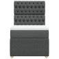 vidaXL Boxspringbett mit Matratze Dunkelgrau 90x190 cm Stoff vidaXL Boxspringbett mit Matratze Dunkelgrau 90x190 cm Stoff