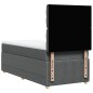 vidaXL Boxspringbett mit Matratze Dunkelgrau 90x190 cm Stoff vidaXL Boxspringbett mit Matratze Dunkelgrau 90x190 cm Stoff
