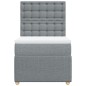 vidaXL Boxspringbett mit Matratze Hellgrau 90x190 cm Stoff vidaXL Boxspringbett mit Matratze Hellgrau 90x190 cm Stoff