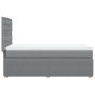 vidaXL Boxspringbett mit Matratze Hellgrau 90x190 cm Stoff vidaXL Boxspringbett mit Matratze Hellgrau 90x190 cm Stoff