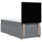 vidaXL Boxspringbett mit Matratze Hellgrau 90x190 cm Stoff vidaXL Boxspringbett mit Matratze Hellgrau 90x190 cm Stoff