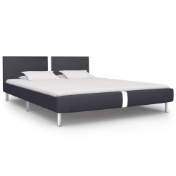 vidaXL Bettgestell Schwarz Kunstleder 140 x 200 cm