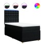 vidaXL Boxspringbett mit Matratze Schwarz 90x190 cm Stoff vidaXL Boxspringbett mit Matratze Schwarz 90x190 cm Stoff