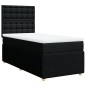 vidaXL Boxspringbett mit Matratze Schwarz 90x190 cm Stoff vidaXL Boxspringbett mit Matratze Schwarz 90x190 cm Stoff