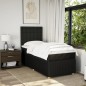 vidaXL Boxspringbett mit Matratze Schwarz 90x190 cm Stoff vidaXL Boxspringbett mit Matratze Schwarz 90x190 cm Stoff