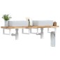 vidaXL Waschbeckenregal Wandmontage Stahl und Akazienholz vidaXL Waschbeckenregal Wandmontage Stahl und Akazienholz