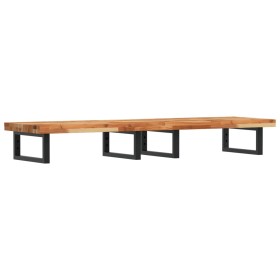 vidaXL Waschbeckenregal Wandmontage Stahl und Akazienholz